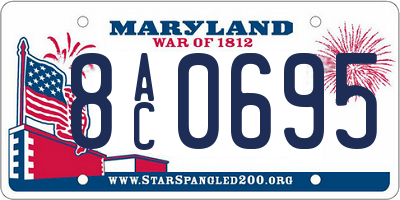 MD license plate 8AC0695