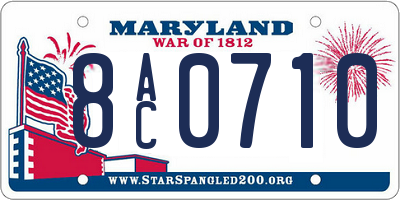 MD license plate 8AC0710