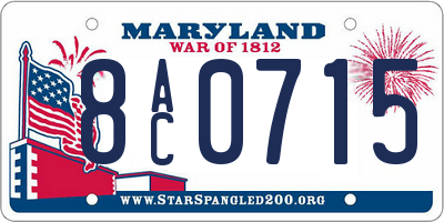MD license plate 8AC0715