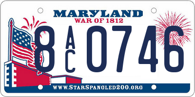 MD license plate 8AC0746
