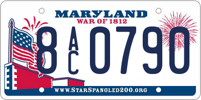 MD license plate 8AC0790