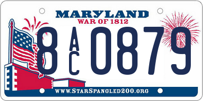 MD license plate 8AC0879