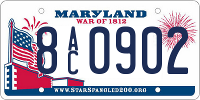 MD license plate 8AC0902