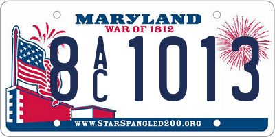 MD license plate 8AC1013