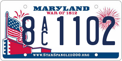 MD license plate 8AC1102