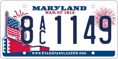MD license plate 8AC1149