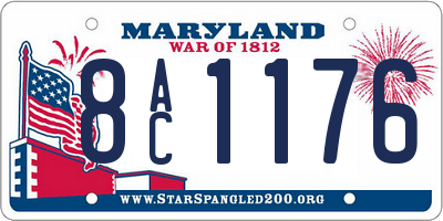 MD license plate 8AC1176