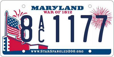 MD license plate 8AC1177