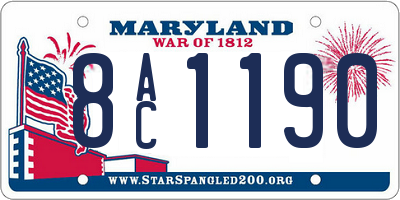 MD license plate 8AC1190