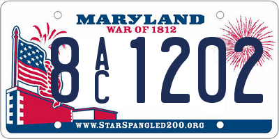 MD license plate 8AC1202