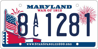 MD license plate 8AC1281