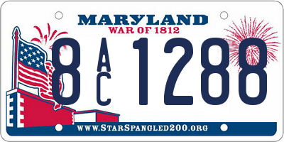 MD license plate 8AC1288