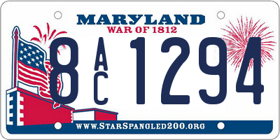 MD license plate 8AC1294