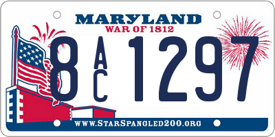 MD license plate 8AC1297