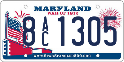 MD license plate 8AC1305