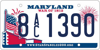 MD license plate 8AC1390