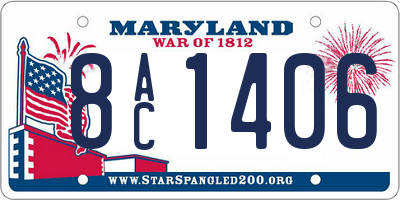 MD license plate 8AC1406