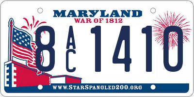 MD license plate 8AC1410