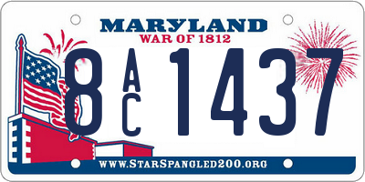 MD license plate 8AC1437