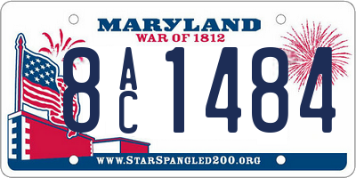 MD license plate 8AC1484