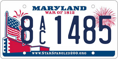MD license plate 8AC1485