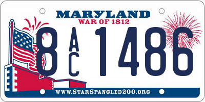 MD license plate 8AC1486