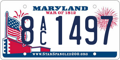 MD license plate 8AC1497