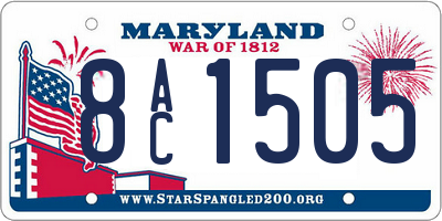 MD license plate 8AC1505
