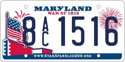 MD license plate 8AC1516
