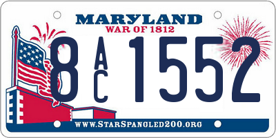 MD license plate 8AC1552