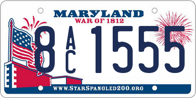 MD license plate 8AC1555