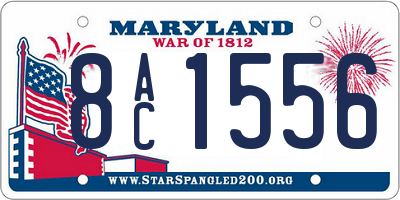 MD license plate 8AC1556