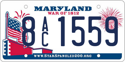 MD license plate 8AC1559