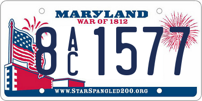 MD license plate 8AC1577