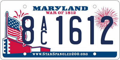 MD license plate 8AC1612