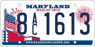 MD license plate 8AC1613