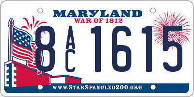 MD license plate 8AC1615