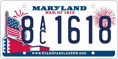 MD license plate 8AC1618