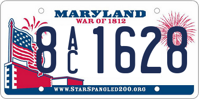 MD license plate 8AC1628