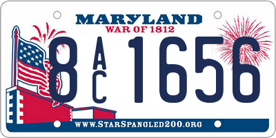MD license plate 8AC1656