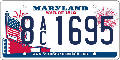 MD license plate 8AC1695