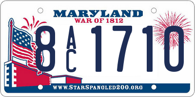 MD license plate 8AC1710