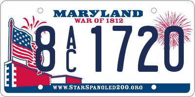 MD license plate 8AC1720