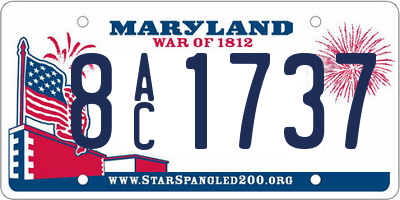 MD license plate 8AC1737