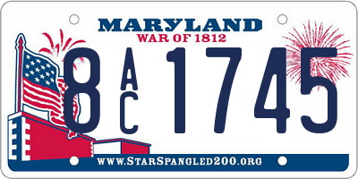 MD license plate 8AC1745
