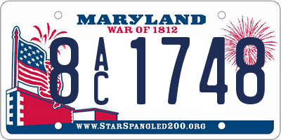 MD license plate 8AC1748