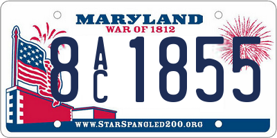 MD license plate 8AC1855