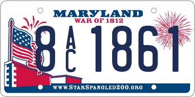MD license plate 8AC1861