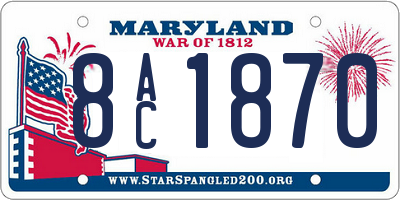 MD license plate 8AC1870