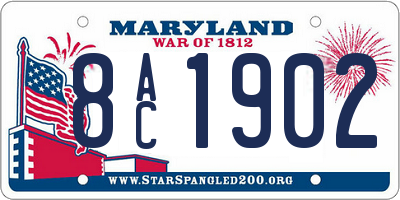 MD license plate 8AC1902